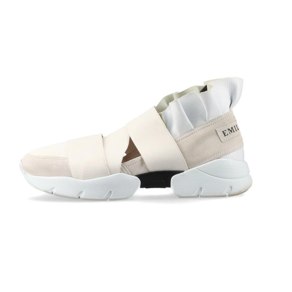 Emilio Pucci City Up Ruffle Suede/Nylon Running Sneaker...